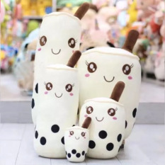Kagonk Gấu bông gối ôm bình trà sữa 25cm nhồi bông chất liệu vải nhung Hàn Quốc