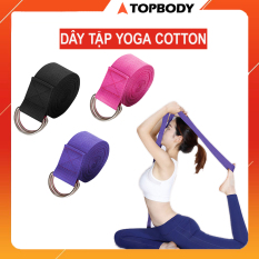 Dây tập Yoga Cotton bền bỉ 1,8mx3,8cm, hỗ trợ tập luyện Yoga tại nhà, văn phòng tiện dụng TOPBODY