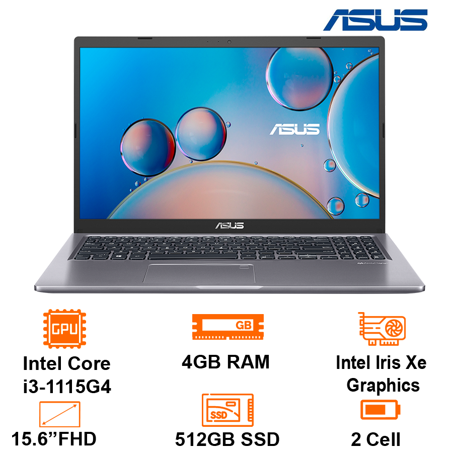 Laptop ASUS Vivobook X515EA-BQ2351W (15.6″ Full HD/Intel Core i3-1115G4/4GB/512GB SSD/Windows 11 Home/1.8kg) Màn hình sắc nét – Bảo hành 24 tháng Hàng Chính Hãng Safety Mart Official