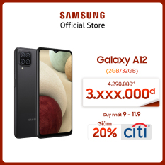 [SIÊU SALE 9-11.9] Điện thoại Samsung Galaxy A12 (4GB/128GB) – Cụm 4 camera 48MP – Pin trâu 5.000mAH – Sạc nhanh 15W – Miễn phí vận chuyển – Trả góp 0% – Bảo hành chính hãng 12 tháng