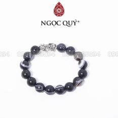 Vòng Mã Não Mắt Rồng Phối Tỳ Hưu Bạc