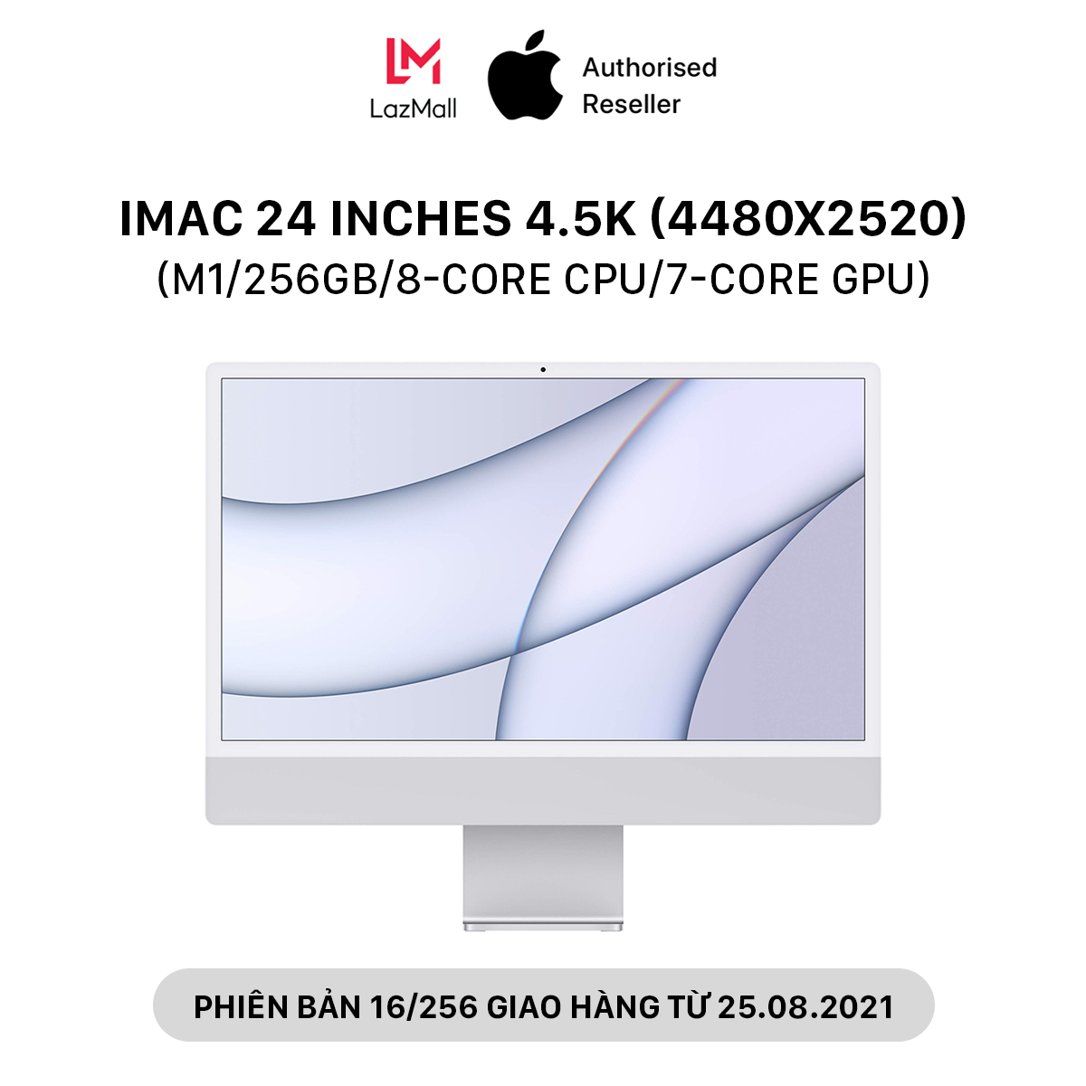 iMac 24 inches 4.5K (4480×2520) M1 Chipset (8GB-16GB/256GB/8-Core CPU/7-Core GPU) l HÀNG CHÍNH HÃNG