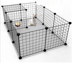 Miễn phí HCM>129k-(Combo 4 Mảnh lưới ghép 35x35cm kèm 8 chốt) quây chó đa năng, chuồng chó mèo lắp ghép kiêm kệ trang trí / chuồng ghép đa năng chó mè / chuồng thỏ / chuồng bọ