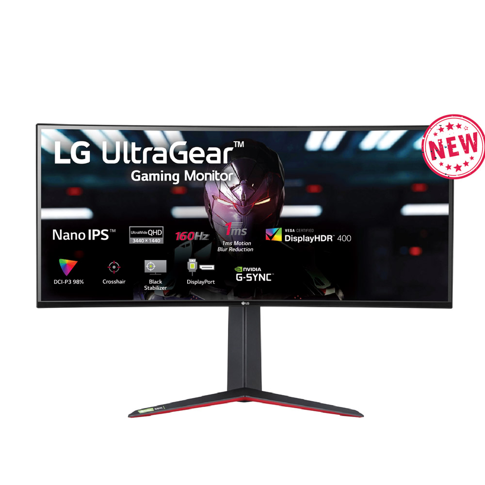 Màn hình máy tính LG UltraGear™ 34'' Nano IPS Cong QHD 160Hz 1ms (GtG) VESA Display HDR™ 400 NVIDIA® G-SYNC®...