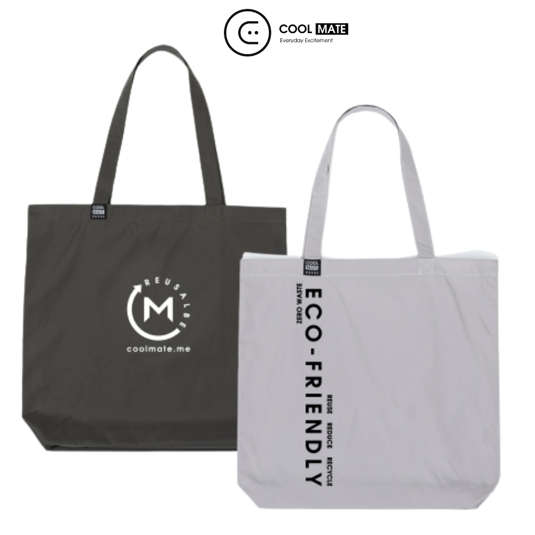 2 chiếc túi tote vải Clean Bag thân thiện môi trường thương hiệu Coolmate (màu bất kỳ)