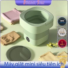 Máy giặt mini tự động cho bé – Máy giặt đồ mini gấp gọn vắt khô khử khuẩn bằng ánh sáng xanh giặt sạch bụi bẩn, có giỏ thoát nước gấp – bảo hành 12 tháng