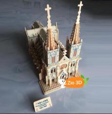 Đồ chơi lắp ráp gỗ 3D Mô hình Nhà Thờ Đức Bà