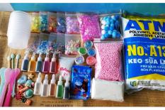 Combo, Bộ kit nguyên liệu KHỦNG làm Slime giá rẻ, đầy đủ tất cả các món như hình