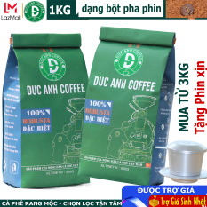 1kg Cà Phê Rang Xay Đặc Biệt DUC ANH COFFEE Rang mộc Pha Phin – 100% Robusta Thượng Hạng – chọn trái chín – Sản phẩm cà phê rang xay nguyên chất bán chạy top 1 – cafe pha phin – cafe rang mộc pha phin