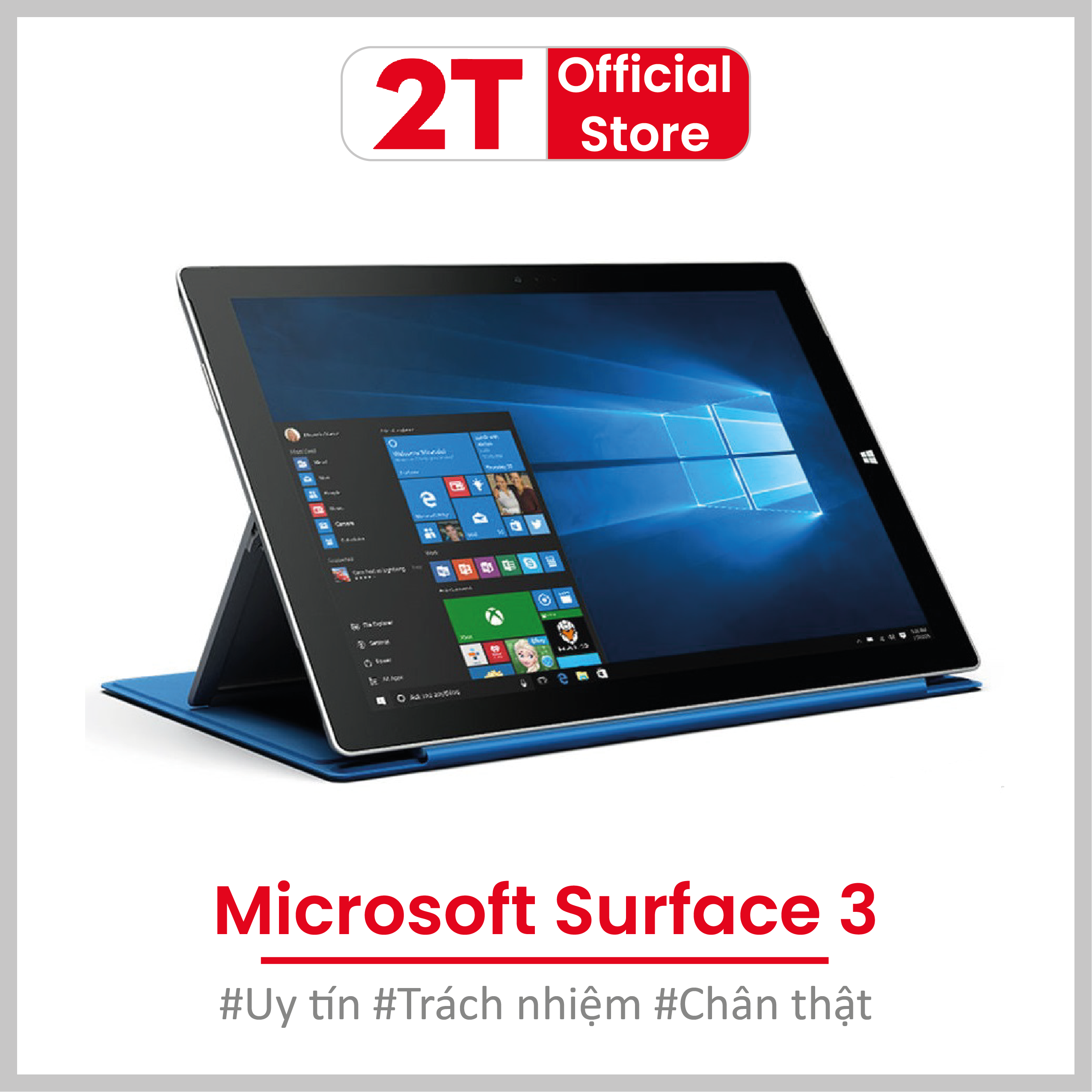 Laptop 2 in 1 Microsoft Surface 3 màn cảm ứng Full HD Win 10 văn phòng mượt (Wifi)
