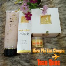 Bộ 4 Siêu trắng da mịn da cấp tốc : Gồm 1 Chai Kỳ + 1 Chai tắm + 1 hủ Kem body A + 1 Hủ Kích trắng x6 (hỗ trợ phí ship toàn quốc)