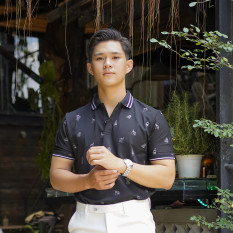 MENFOX – Áo polo nam cao cấp COFFEE HỌA TIẾT – Áo thun nam polo có cổ tay ngắn cotton kẻ sọc – Áo thun nam đẹp ngầu mặc mát -Áo thun nam đẹp đi chơi vải mềm ,mịn