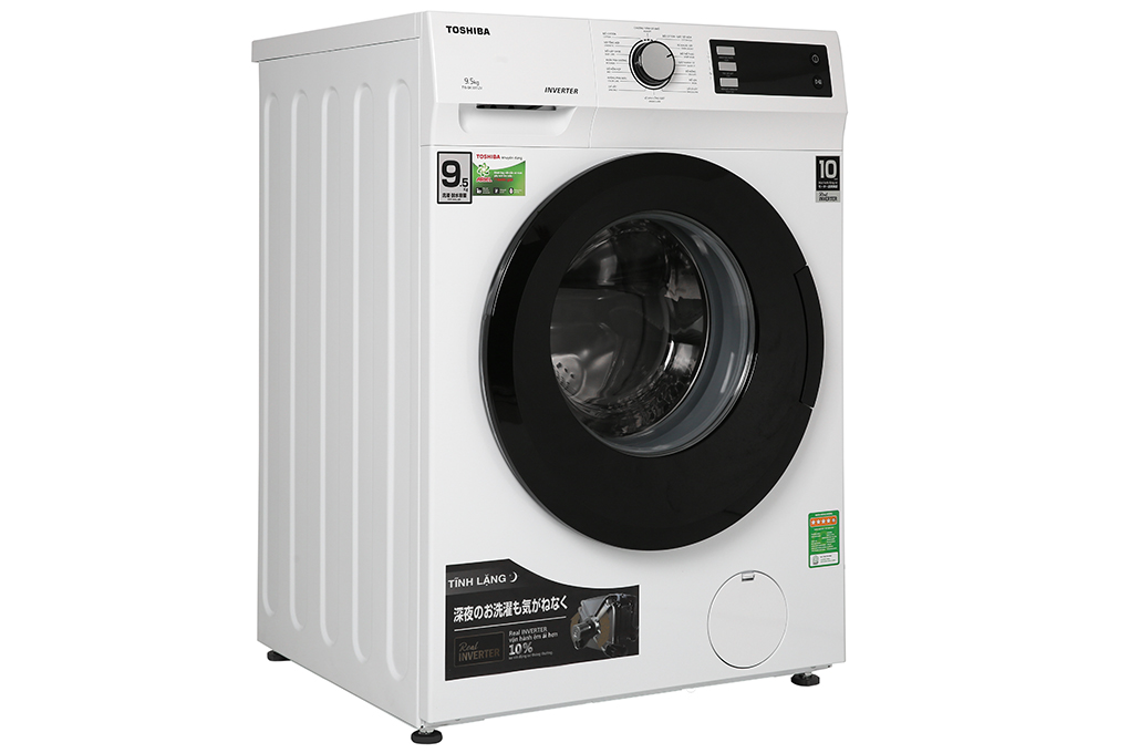 [HCM][Trả góp 0%]Máy giặt Toshiba Inverter 9.5 Kg TW-BK105S2V(WS) Mới 2020 - Tiện ích: Khóa trẻ em Giặt nước nóng...