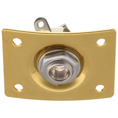 Square Style Jack Plate Guitar Bass Jack 1/4 Output Input Jack Socket For Electric Guitar Parts & Accessories Gold
