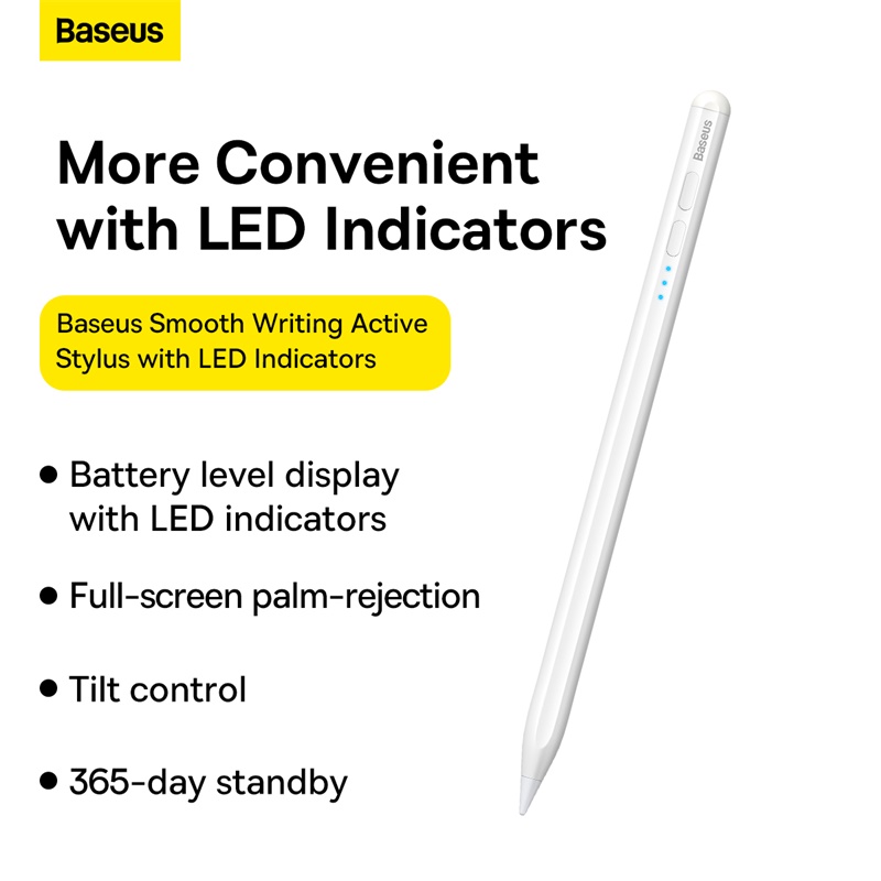 【với đèn báo LED】bút cảm ứng ipad Baseus Pencil 2 Bút stylus với đèn báo LED stylus pen bút ipad...
