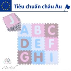 Thảm xốp lót sàn cho bé – chữ cái Pastel (26 miếng, diện tích 2.4m2) Smile Puzzle