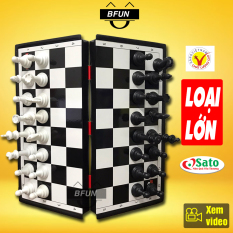 Bộ Cờ Vua NAM CHÂM Cao Cấp Sato – Cờ Vua Quốc Tế CỠ LỚN TO ĐẸP XỊN – Đồ chơi trẻ em BFUN