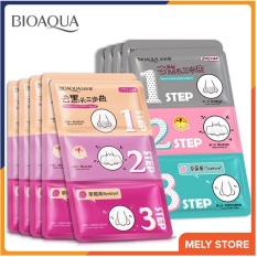 Combo lột mụn đầu đen 3 bước BIOAQUA sạch mụn đầu đen, dưỡng ẩm, làm trắng, se khít lỗ chân lông, miếng dán lột mụn đầu đen mũi, mặt nạ lột mụn đầu đen, set lột mụn đầu đen 3 bước Melystore SPU153