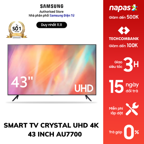 43AU7700 – Smart Tivi Samsung UHD 4K 43 inch AU7700 2021