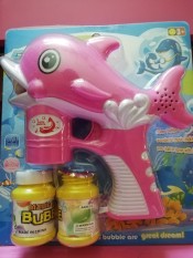 đồ chơi súng hình cá bắn bông bóng có nhạc (tặng kèm 2 cục pin).2 hũ xà phòng