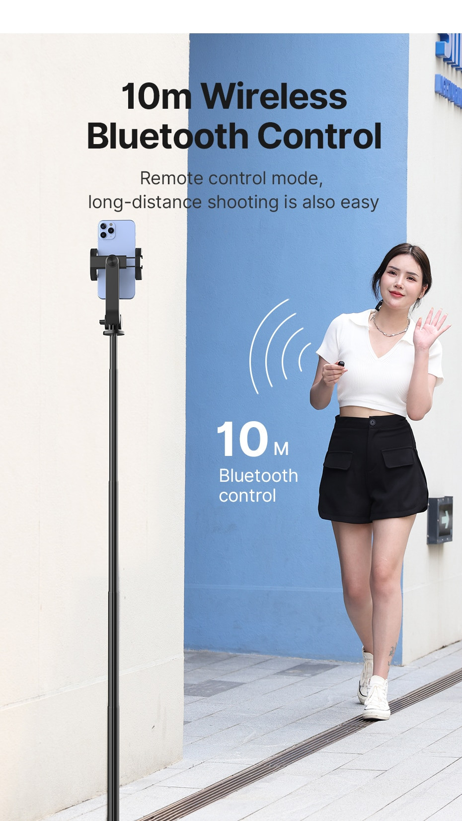 ULANZI SK-03 - Chân Tripod Kèm Remote Bluetooth Dành Cho Điện Thoại - Hàng Chính Hãng