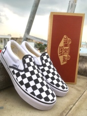 Giày Vans Slip On Lười Caro hàng VNXK tặng (BOX +VỚ)