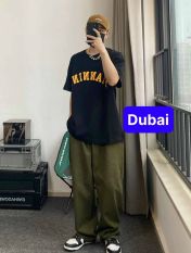 Quần baggy kaki nam nữ – Kiểu quần ống rộng co giãn basic unisex phong cách sành điệu vip – Dubai Fashion