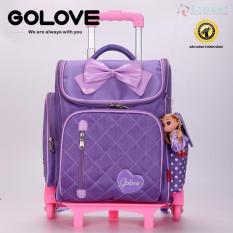 BALO KÉO 6 bánh cho học sinh Golove có chức năng chống gù Tặng áo cặp đi mưa