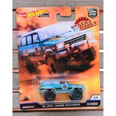 Xe ô tô mô hình tỉ lệ 1:64 Hot Wheels bánh cao su Desert Rally ’88 Jeep Grand Wagoneer