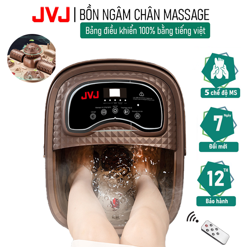 Bồn ngâm chân phiên bản Tiếng việt 2021 JVJ B2 massage tự động bằng con lăn, Sục khí, Đèn led / JVJ L1 massage bằng cơ – Bảo hành 12T