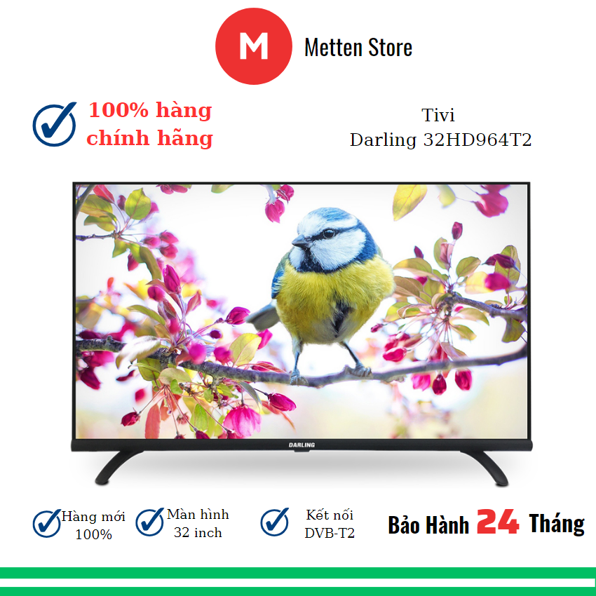 Tivi Darling 32HD964T2-màn hình tivi led 32 inch-bảo hành 24 tháng toàn quốc
