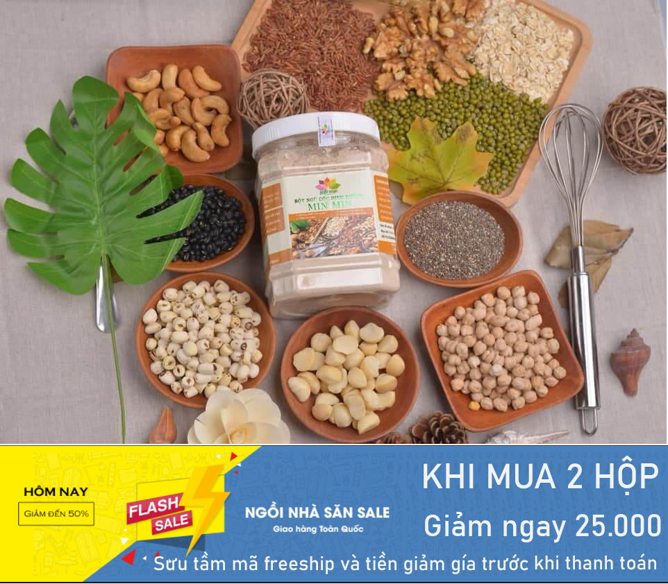 NGŨ CỐC LỢI SỮA MINMIN 0.5KG, GIẢM CÂN, DUY TRÌ VÓC DÁNG PHÁI ĐẸP