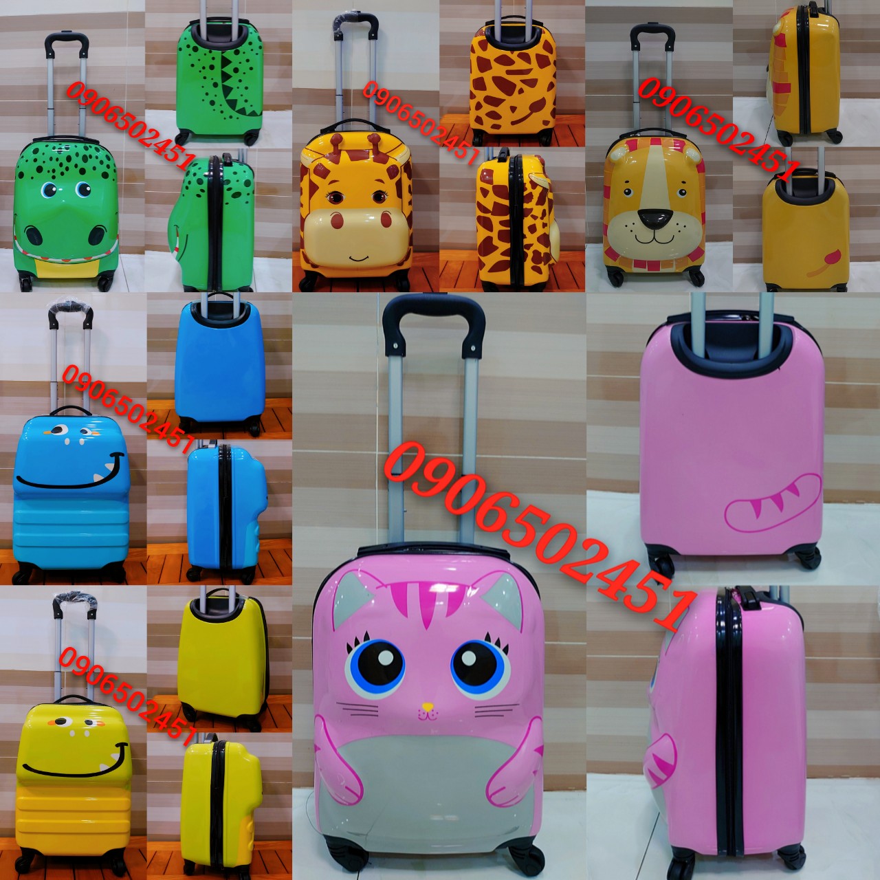 [HCM] Balo vali kéo Hàn Quốc họa tiết nhân vật hoạt hình và vali 3D HỌA TIẾT NỖI cực đáng...