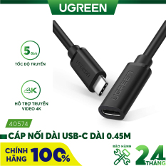 Dây USB Type-C nối dài 0.45m màu đen – Hàng chính hãng Ugreen