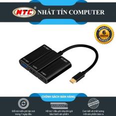 HUB USB TypeC ra 3 cổng USB 3.0 9509S kèm chức năng xuất HDMI – hỗ trợ chất lượng 2K/4K (đen)
