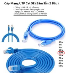 Cáp Mạng UTP Cat 5E Dây Xanh ( Bấm Sẵn 2 Đầu )Cable Lan UTP Cat 5E -15m
