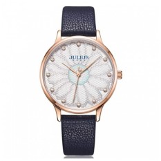 ĐỒNG HỒ NỮ JA-1084EM JULIUS HÀN QUỐC DÂY DA (XANH)