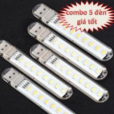 Đèn usb 8 LED siêu sáng ( combo 5 đèn)