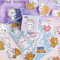 Hộp 45 Sticker Chủ Đề Gấu Yêu Thương Trang Trí Planner – Case Sover