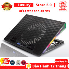 [HCM] Đế tản nhiệt Laptop VSP Cooler N33 LED RGB, Đế giá đỡ quạt tản hút nhiệt laptop máy tính bền tốt,đèn LED RGB sinh động,đẹp mắt,dùng với laptop từ 10 inch đến 15.6 inch.