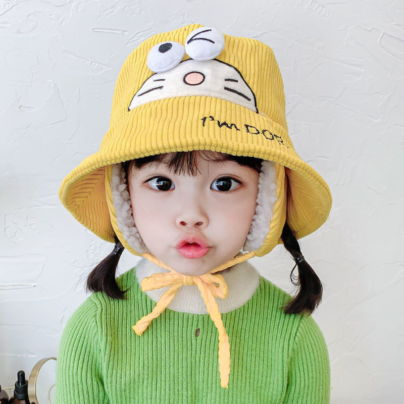 (102) Nón mũ nhung kém bịt tai lót lông ấm áp cho bé mẫu mới Hàng Quảng Châu