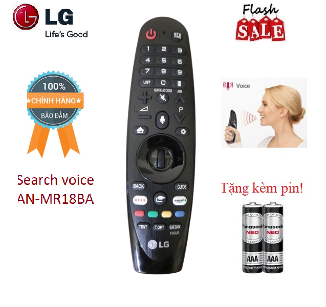 Remote Điều khiển TV LG AN-MR18BA giọng nói – Hàng chính hãng 100% Free ship + Tặng kèm Pin