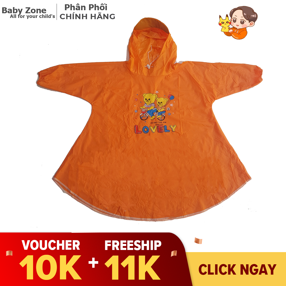 Áo mưa cho bé nhiều màu sắc phù hợp cho cả bé trai và bé gái từ 3 đến 5 tuổi – Baby zone