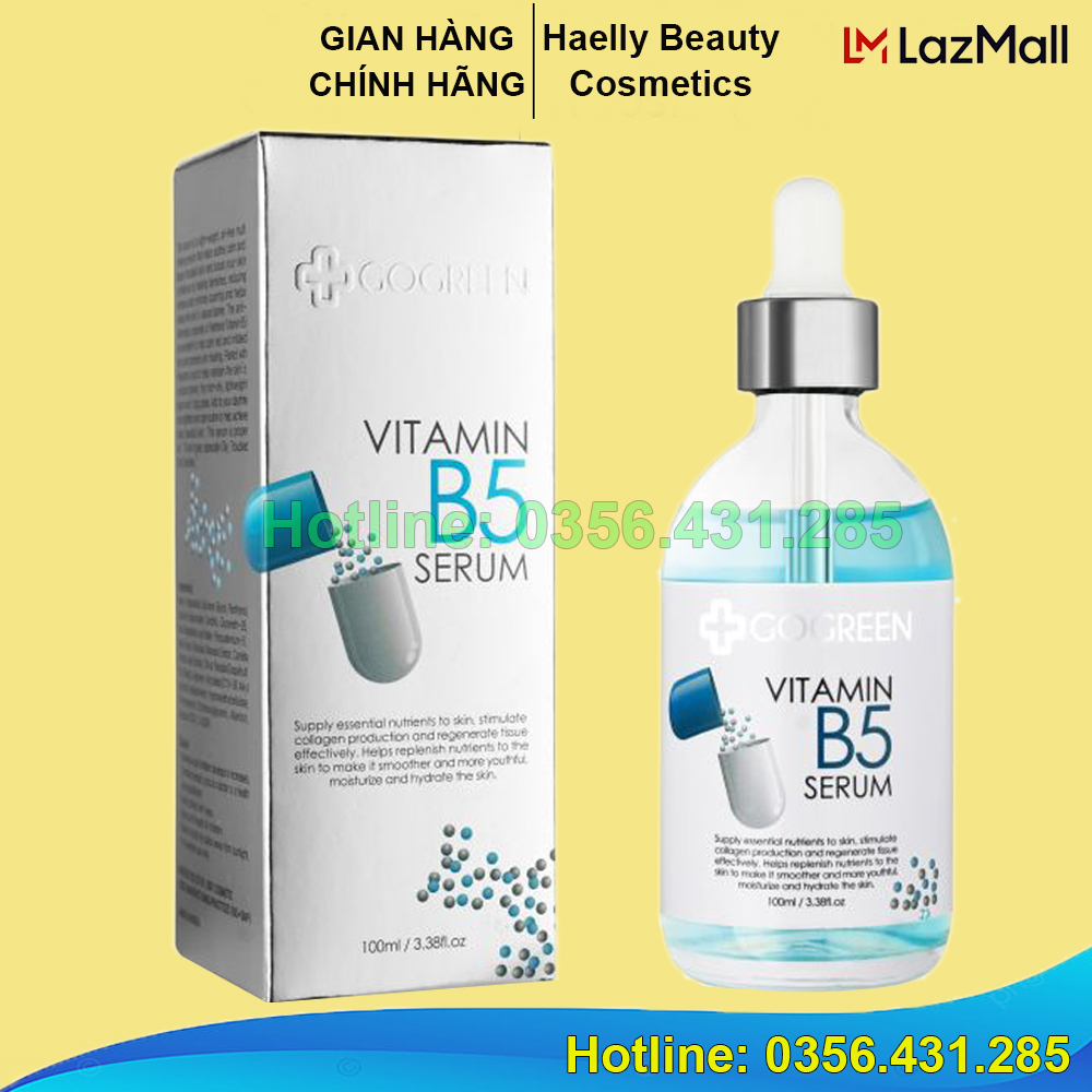 Serum GoGreen Vitamin B5 cấp ẩm, làm dịu và phục hồi da 100ml
