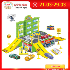Bộ đồ chơi cho bé bãi đỗ xe ô tô, máy bay kèm chi tiết mô tả đường phố khác- KAVY