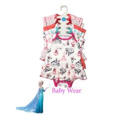 Set 5 Body váy dành cho bé gái BABY WEAR sơ sinh đến 12 tháng ( Màu ngẫu nhiên )