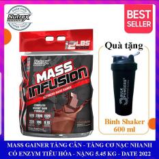 Sữa tăng cân tăng cơ cao cấp Mass Infusion của Nutrex có enzym tiêu hóa tăng hấp thu, xây dựng và phát triển cơ bắp nhanh bịch lớn 5.45 kg