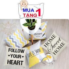 (MẪU 2) Combo 2 Vỏ Gối Tựa Lưng, Gối sofa, Gối ngủ Gia đình và Công sở (không kèm ruột gối)