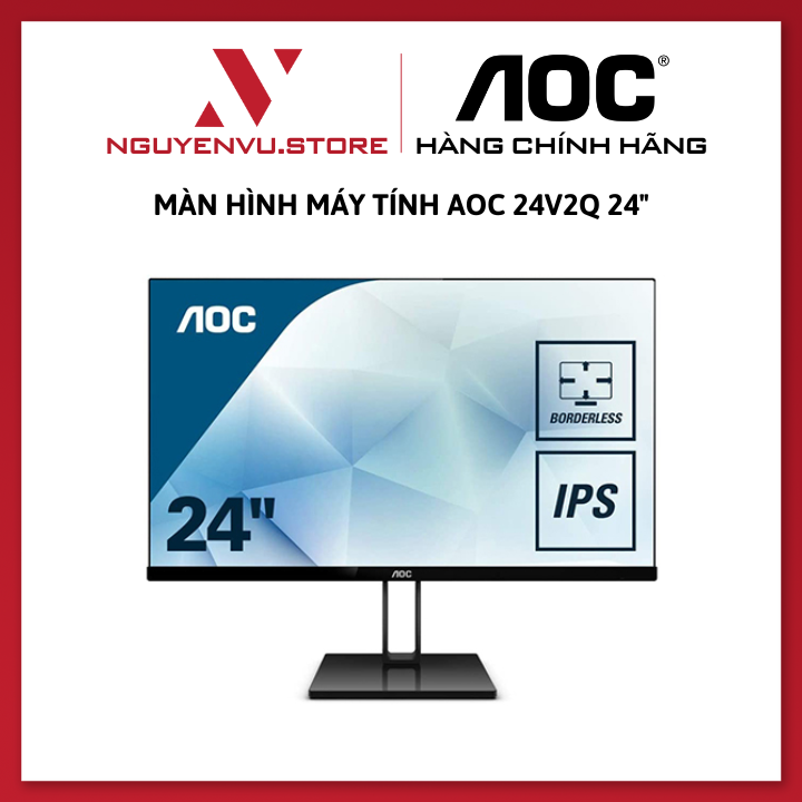 Màn hình máy tính AOC 24V2Q 24 inches IPS FHD 75Hz - Hàng Chính Hãng