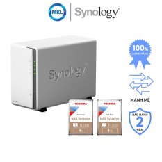 Combo Thiết bị lưu trữ NAS Synology DS220J kèm 2 ổ cứng HDD Toshiba N300 4TB – Hàng chính hãng